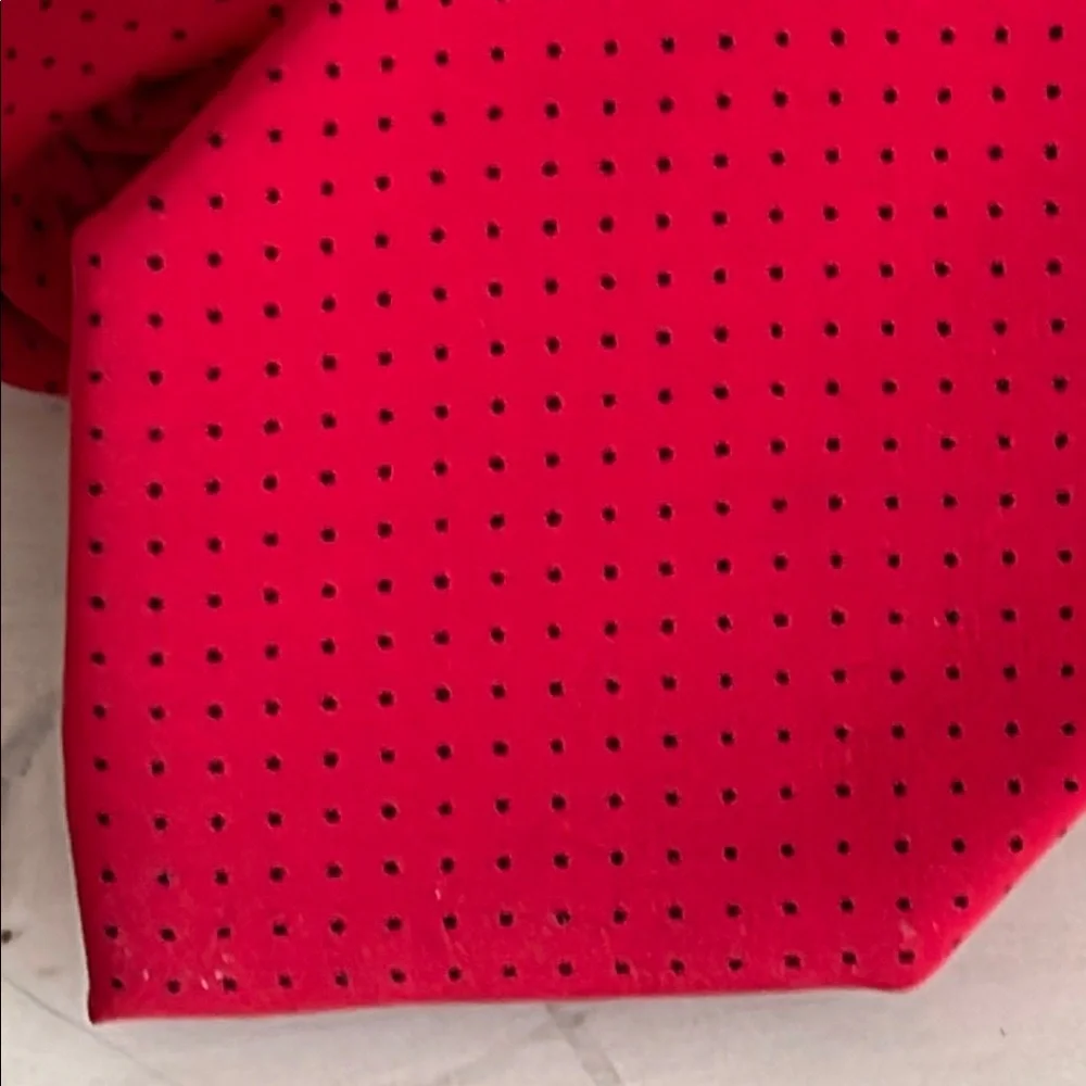 Brioni Crimson Silk Tie with Dotted Design